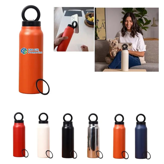 24OZ 304 Stainless Steel Vacuum Flask Magnetic Phone Holder