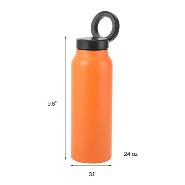 24OZ 304 Stainless Steel Vacuum Flask Magnetic Phone Holder