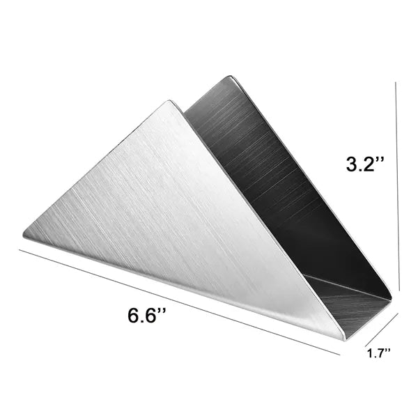Triangular Stainless Steel Napkin Holder For Table