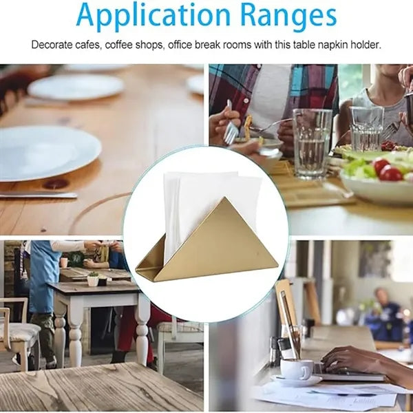 Triangular Stainless Steel Napkin Holder For Table