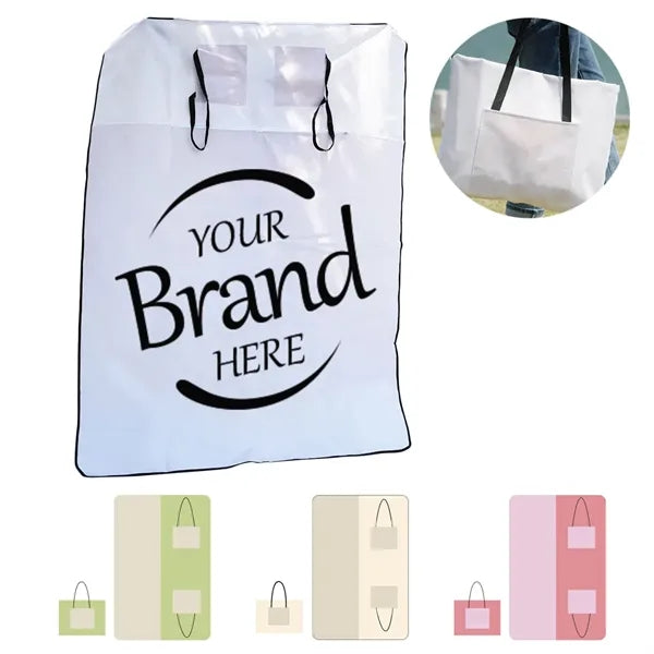 Portable Folding Picnic Tote Blanket Bag