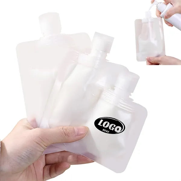 Travel Refillable Squeeze Toiletry Pouch Spout Bag