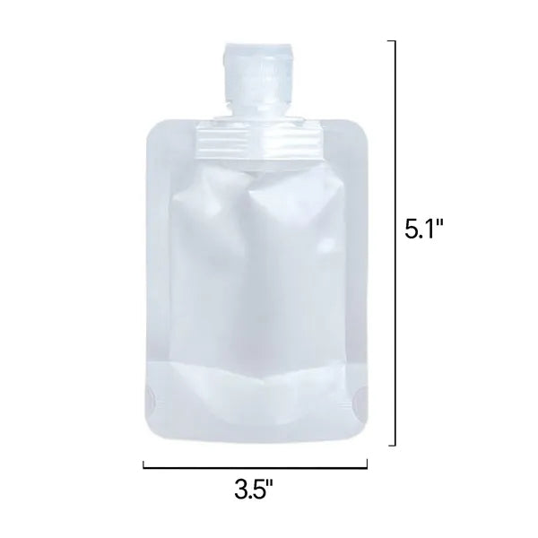 Travel Refillable Squeeze Toiletry Pouch Spout Bag
