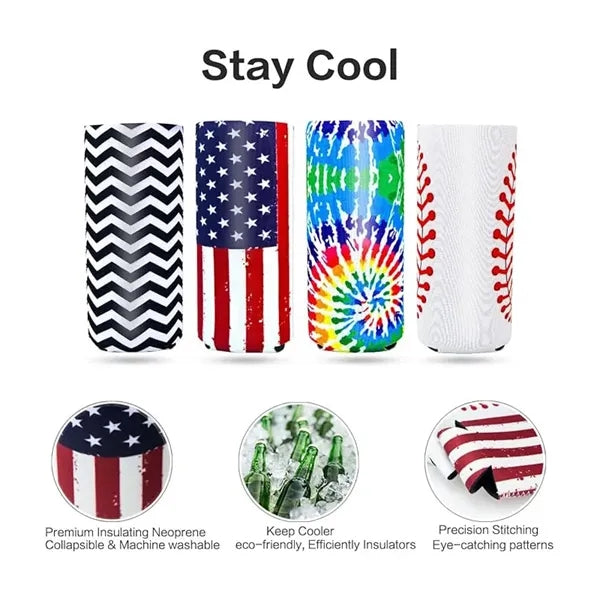 12oz Slim Beer Can Cooler Sleeves
