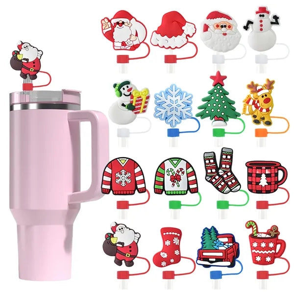 Christmas Straw Cover Cap