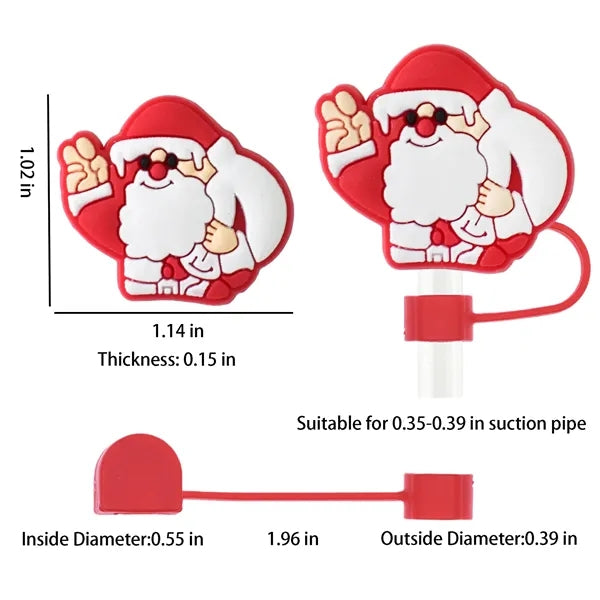 Christmas Straw Cover Cap