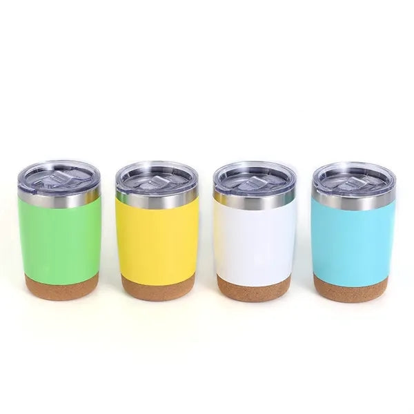 12oz Stainless Steel Mug with Cork Bottom
