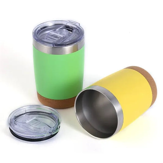12oz Stainless Steel Mug with Cork Bottom