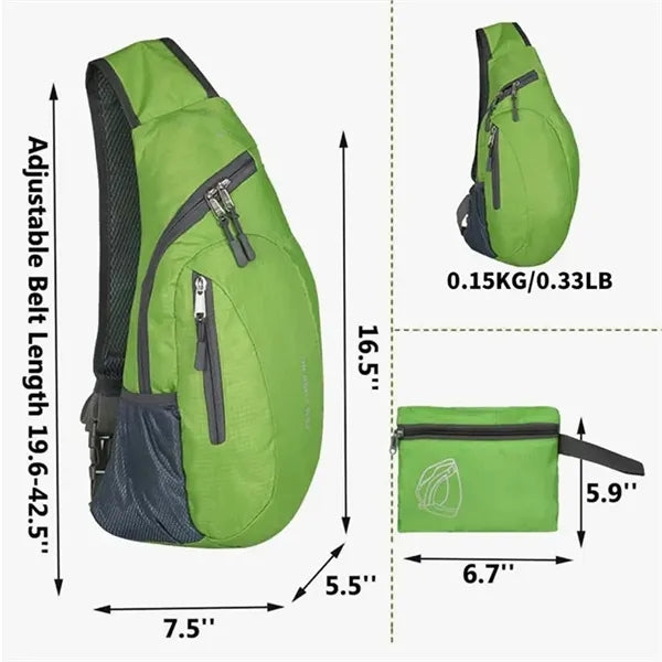 Sling Bag Foldable Crossbody Backpack Shoulder Chest Pack