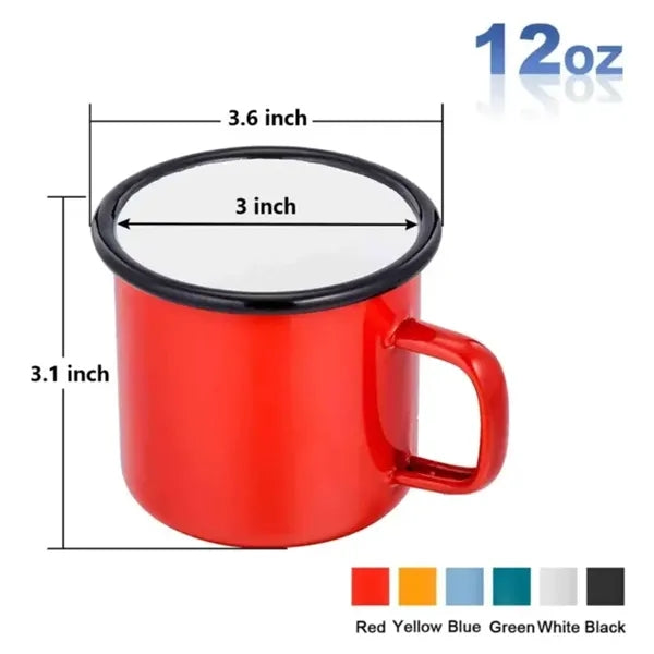 12 oz Enamel Mug Camp Drinking Cups