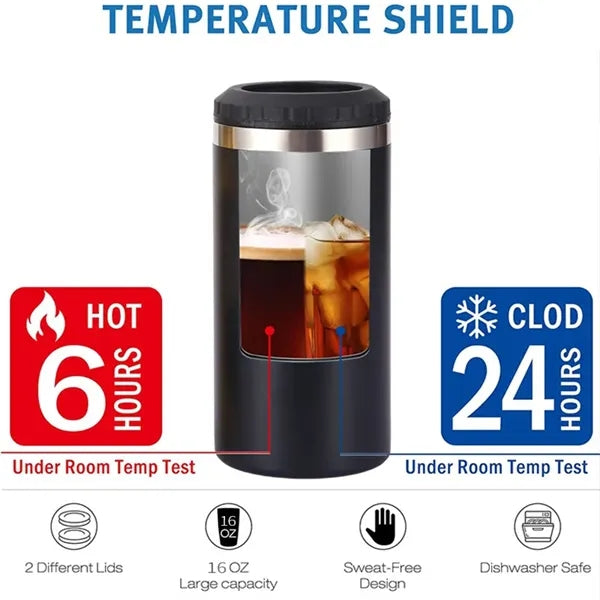Skinny Can Cooler 16oz Insulated Slim Beer Holder