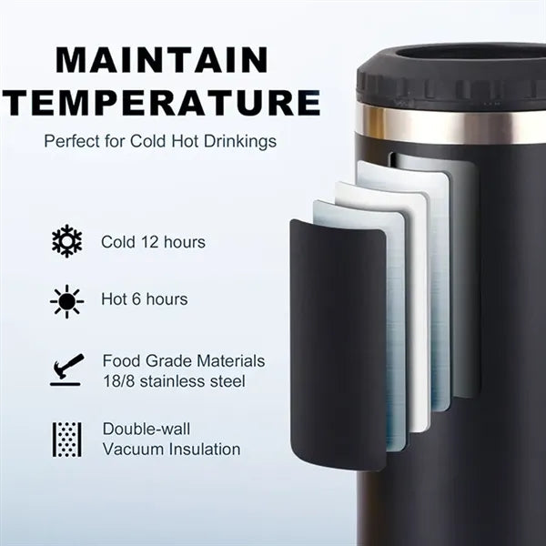 16oz Stainless Steel Skinny Can Cooler