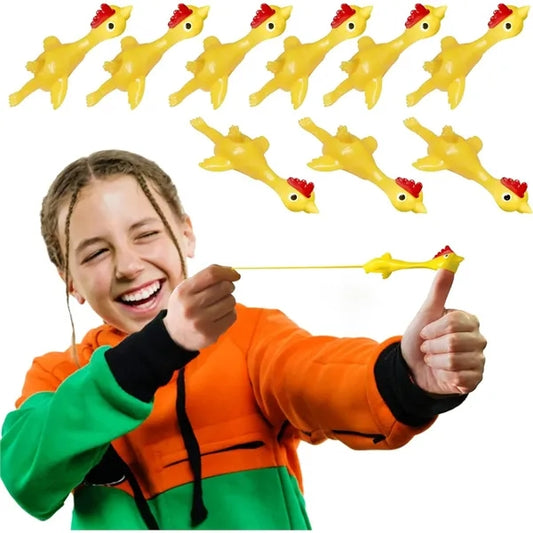 Funny Slingshot Chicken Flying Finger Toys
