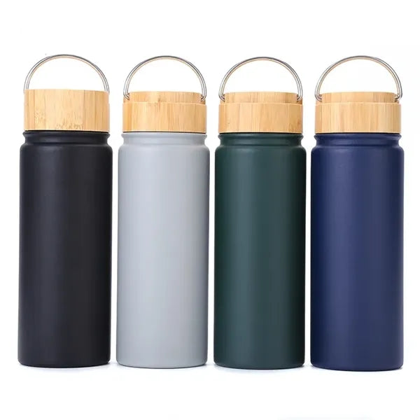 500ml Vacuum Insulated Flask with Bamboo Lid