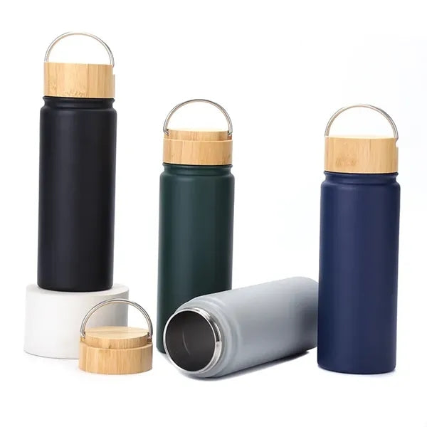 500ml Vacuum Insulated Flask with Bamboo Lid