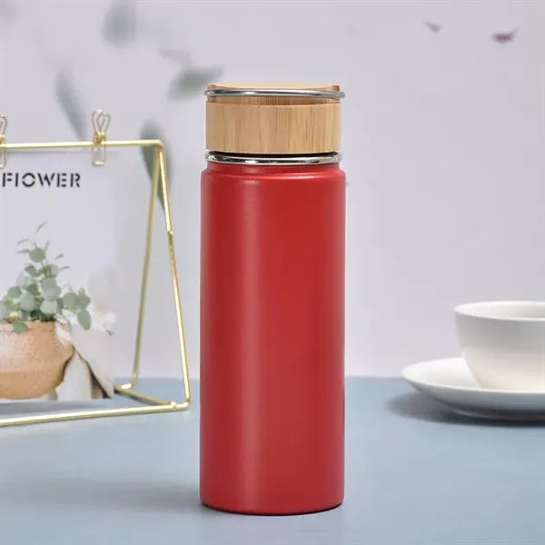 500ml Vacuum Insulated Flask with Bamboo Lid