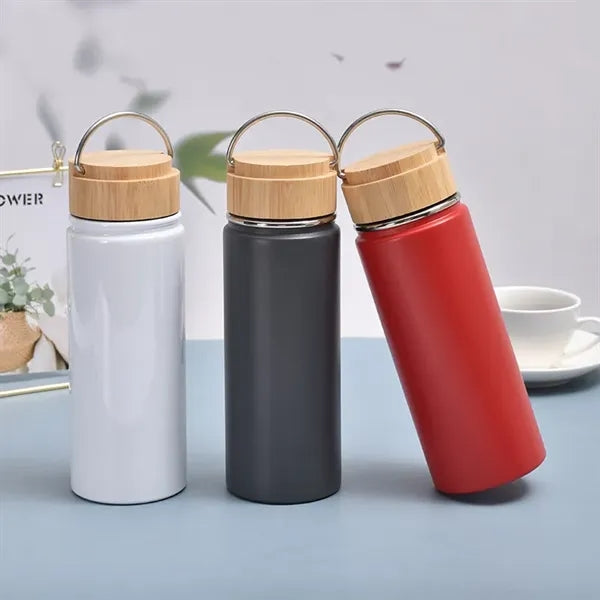 500ml Vacuum Insulated Flask with Bamboo Lid