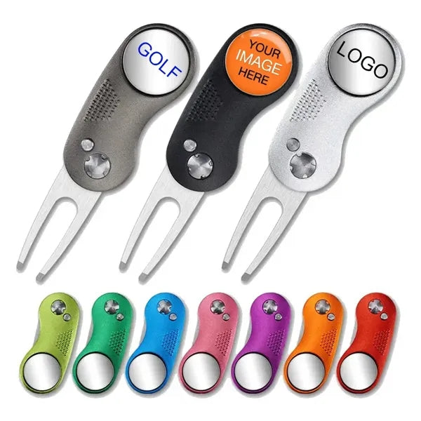 Metal Folding Golf Divot Repair Tool