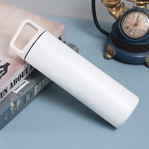 600ml Stainless Steel Water Bottle with Handle Lid