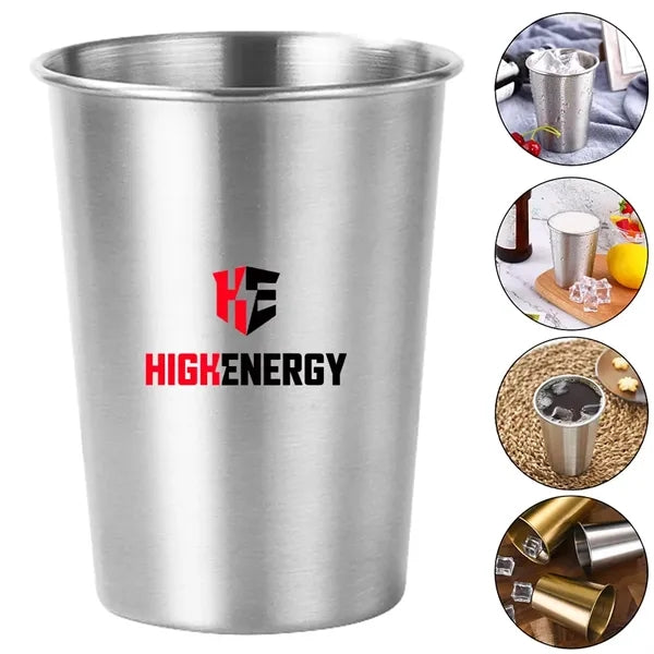 10 Oz. Stainless Steel Pint Cup Drinking Glasses