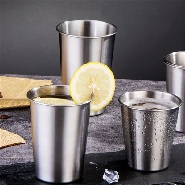 10 Oz. Stainless Steel Pint Cup Drinking Glasses