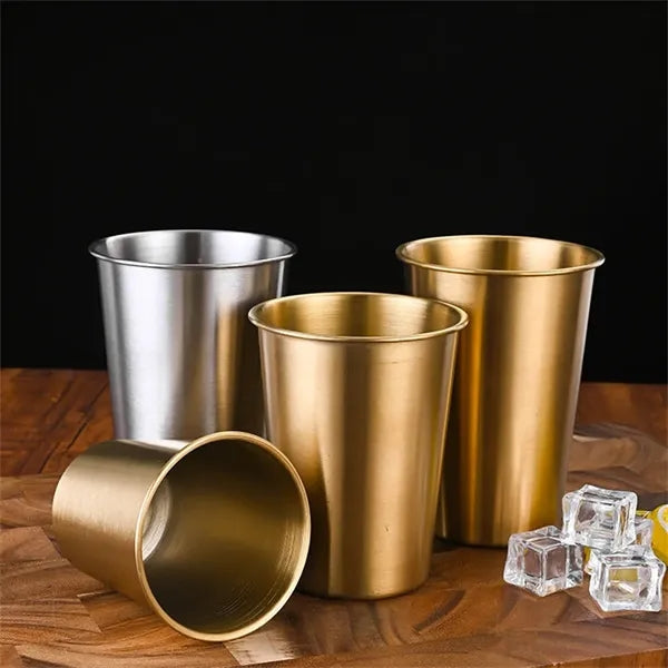 10 Oz. Stainless Steel Pint Cup Drinking Glasses