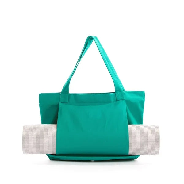 Canvas Tote Bag with Yoga Mat Carrier Sleeve