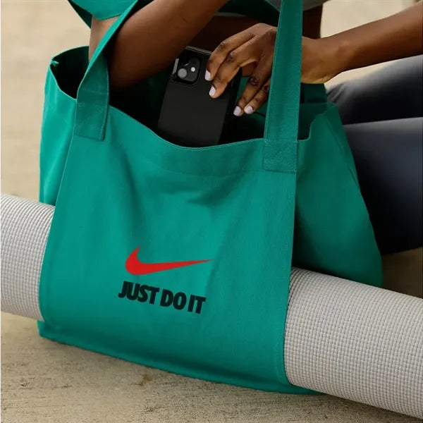 Canvas Tote Bag with Yoga Mat Carrier Sleeve