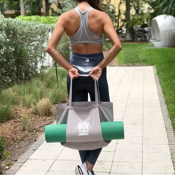 Canvas Tote Bag with Yoga Mat Carrier Sleeve