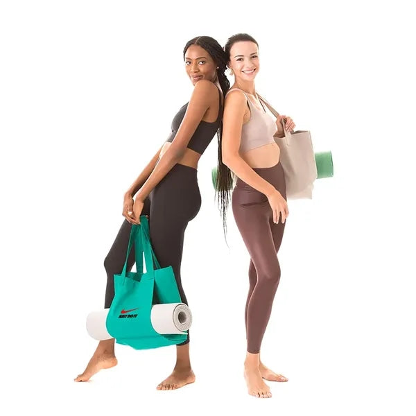 Canvas Tote Bag with Yoga Mat Carrier Sleeve