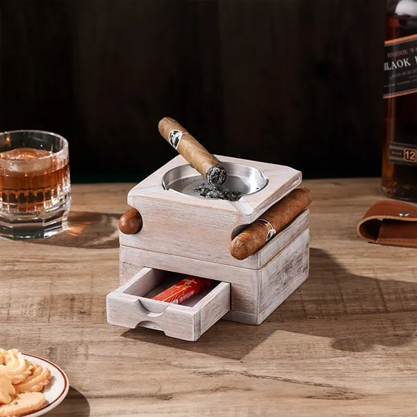 Double Layer Detachable 4 Slots Cigar Ashtray