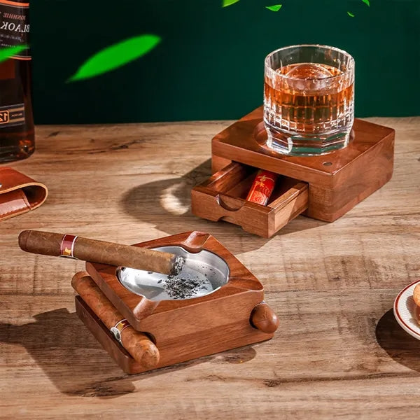 Double Layer Detachable 4 Slots Cigar Ashtray