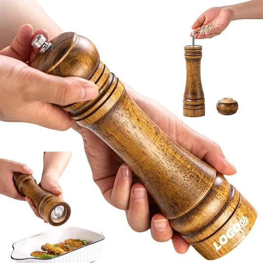 Wooden Grinder Pepper Mill Kitchen Utensil