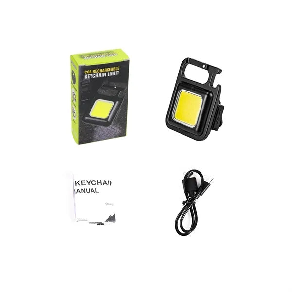 Camping Easter Emergency Rechargeable Cob Keychain Light