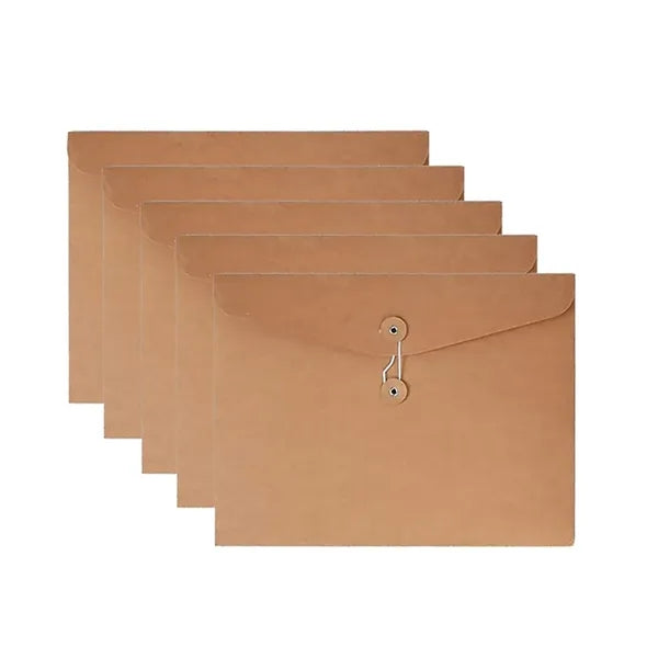 Kraft String Envelope File Folder Project Pockets