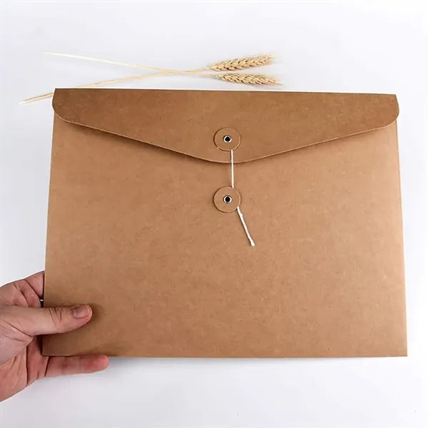 Kraft String Envelope File Folder Project Pockets
