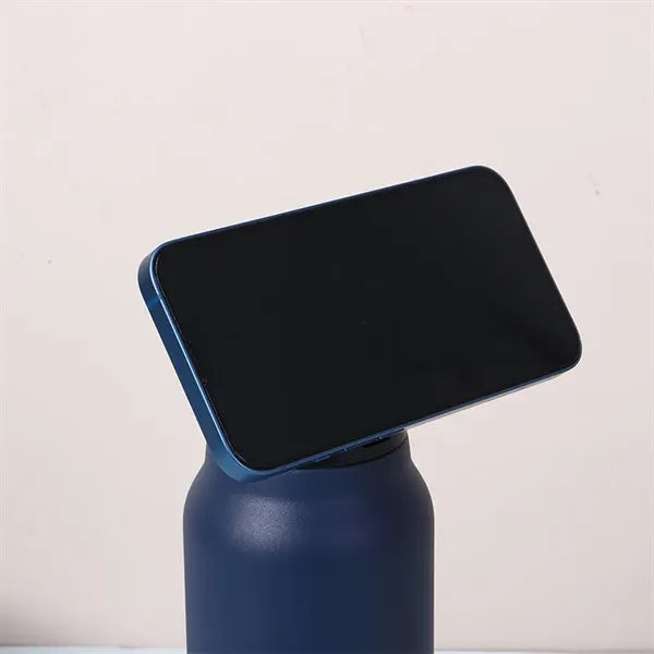 Compatible Insulated Water Bottle With Magnetic Phone Holder