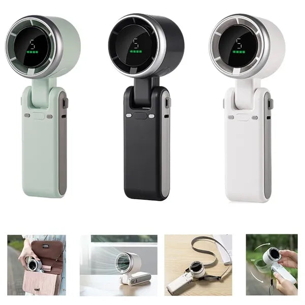 Portable Foldable Usb Air Blower Mini Turbo Fan with Lanyard