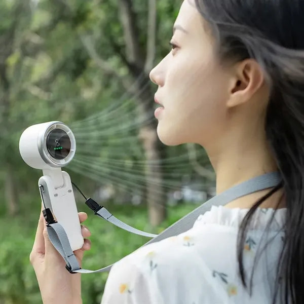 Portable Foldable Usb Air Blower Mini Turbo Fan with Lanyard