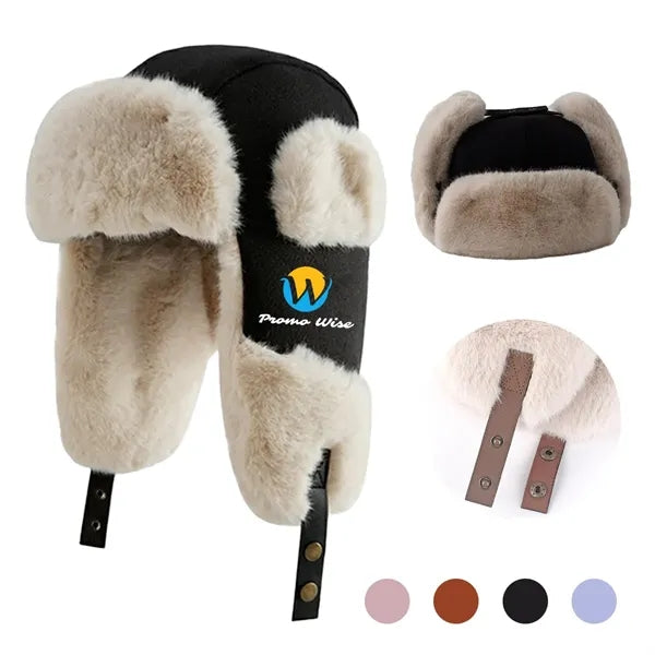 Windproof Plush Warm Trapper Caps Winter Hat