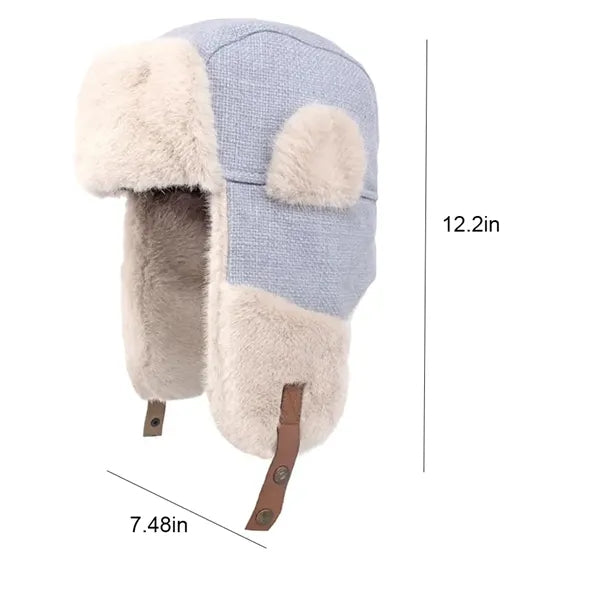 Windproof Plush Warm Trapper Caps Winter Hat