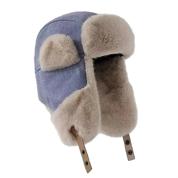 Windproof Plush Warm Trapper Caps Winter Hat