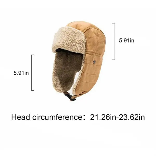 Winter Windproof Plush Warm Trapper Hunting Hat