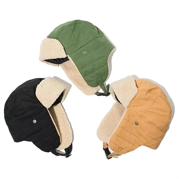 Winter Windproof Plush Warm Trapper Hunting Hat