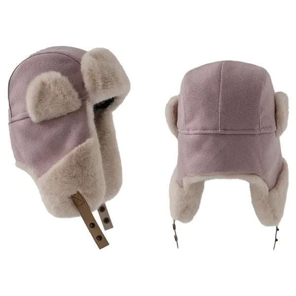 Windproof Plush Warm Trapper Caps Winter Hat