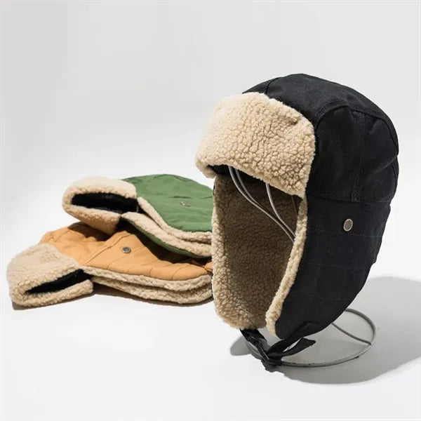 Winter Windproof Plush Warm Trapper Hunting Hat