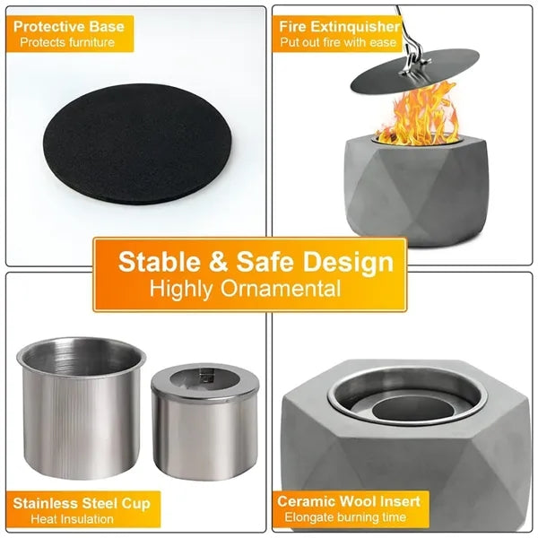 Camping Tabletop Fireplace Fire Pit Bowl
