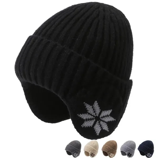 Warm Knit Winter Hat with Ear Protection