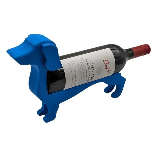 Table top colorful cute dachshund shape wine bottle holder