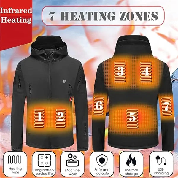 USB Rechargeable Electric Heated Jacket For Outdoor Sports